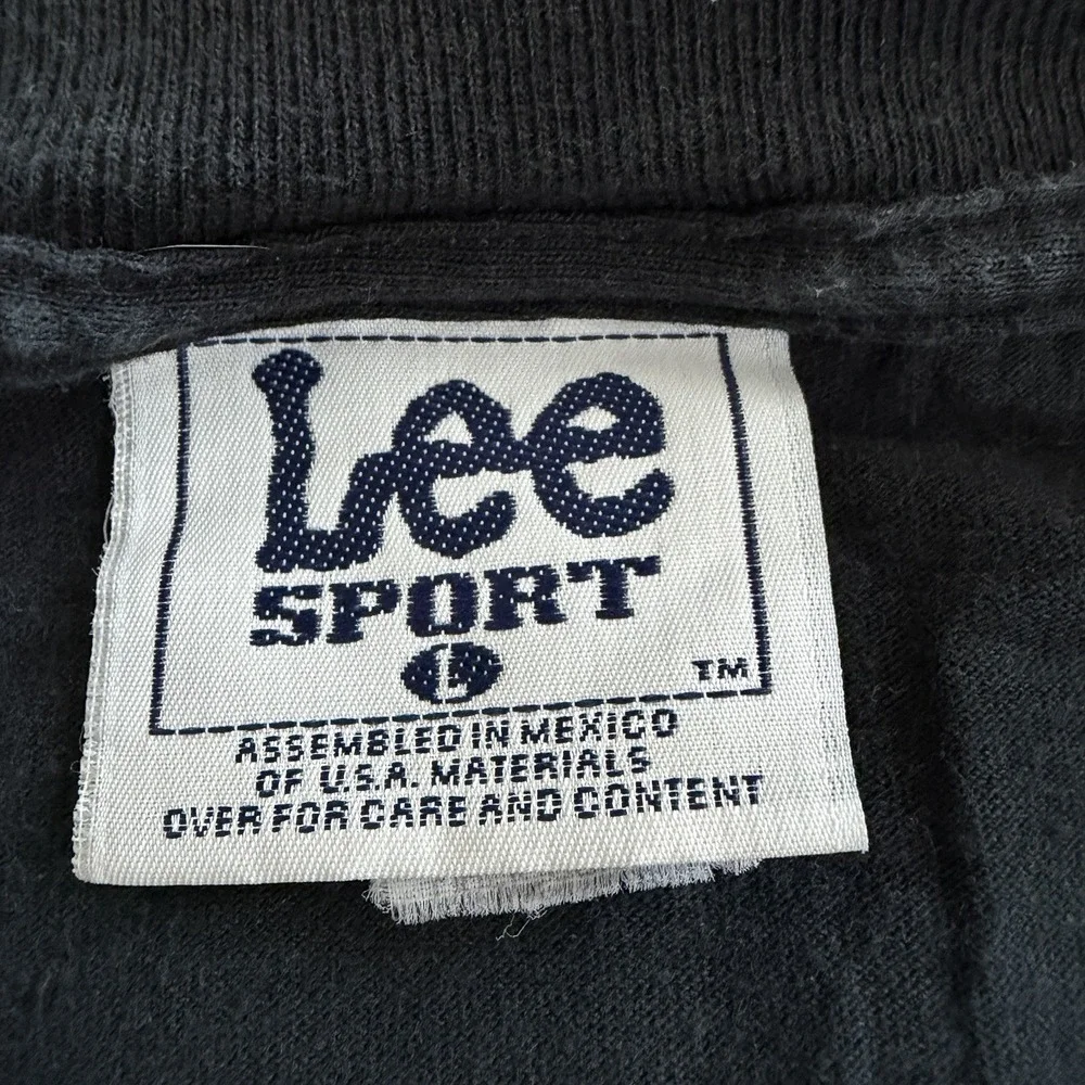 Vintage Lee Sport Chicago White Sox Shirt Mens L Black Embroidered